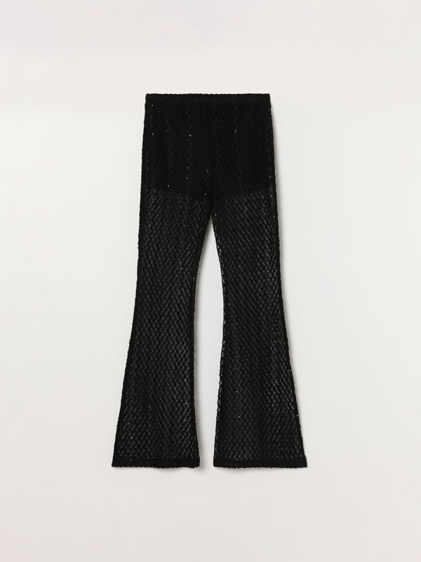 Open-knit trousers