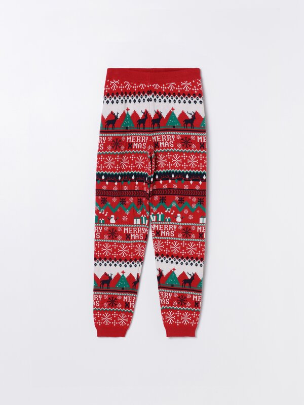 Christmas knit trousers