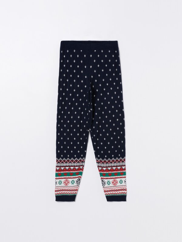 Christmas knit trousers