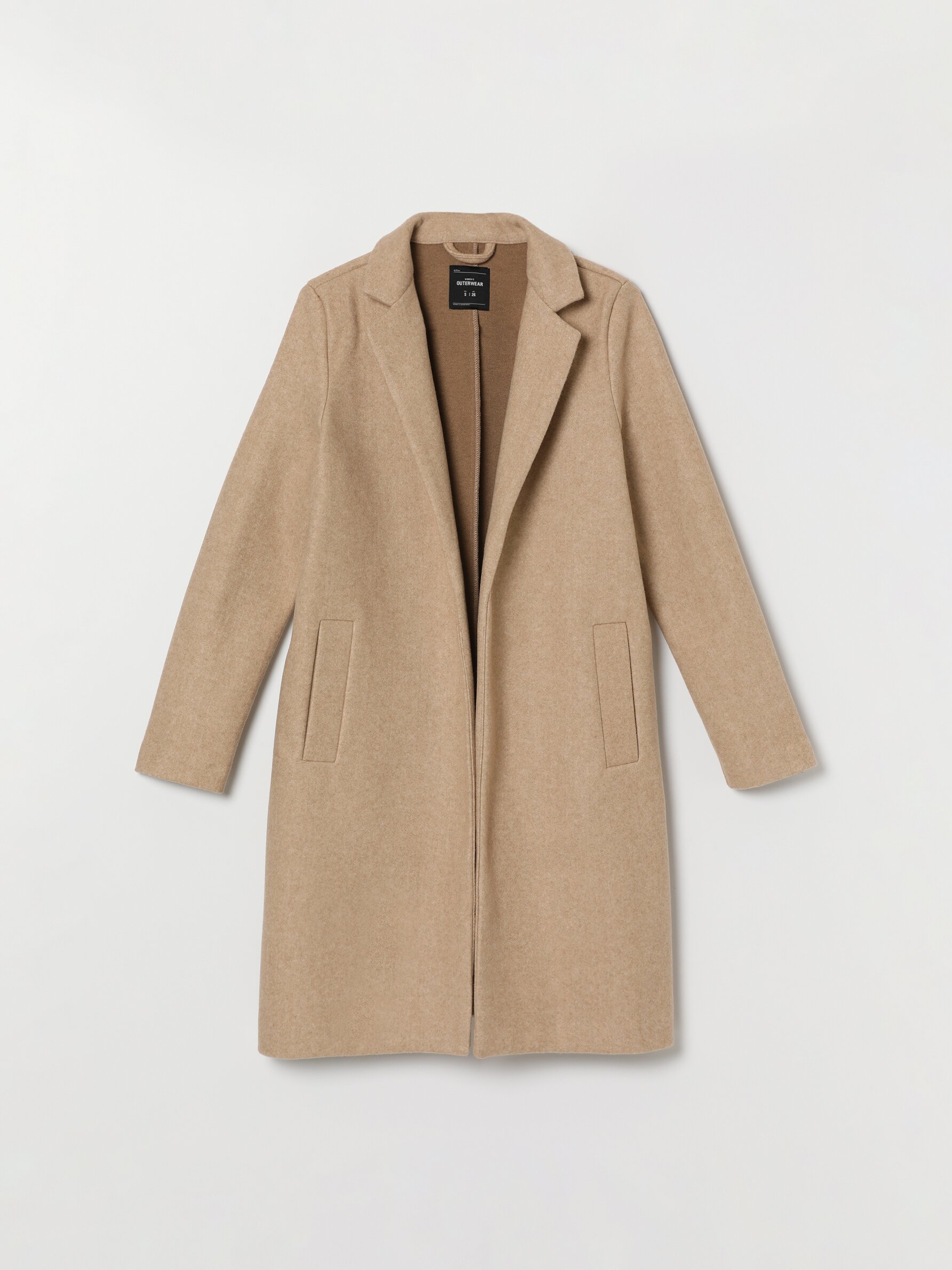 Open synthetic wool coat - Basic 