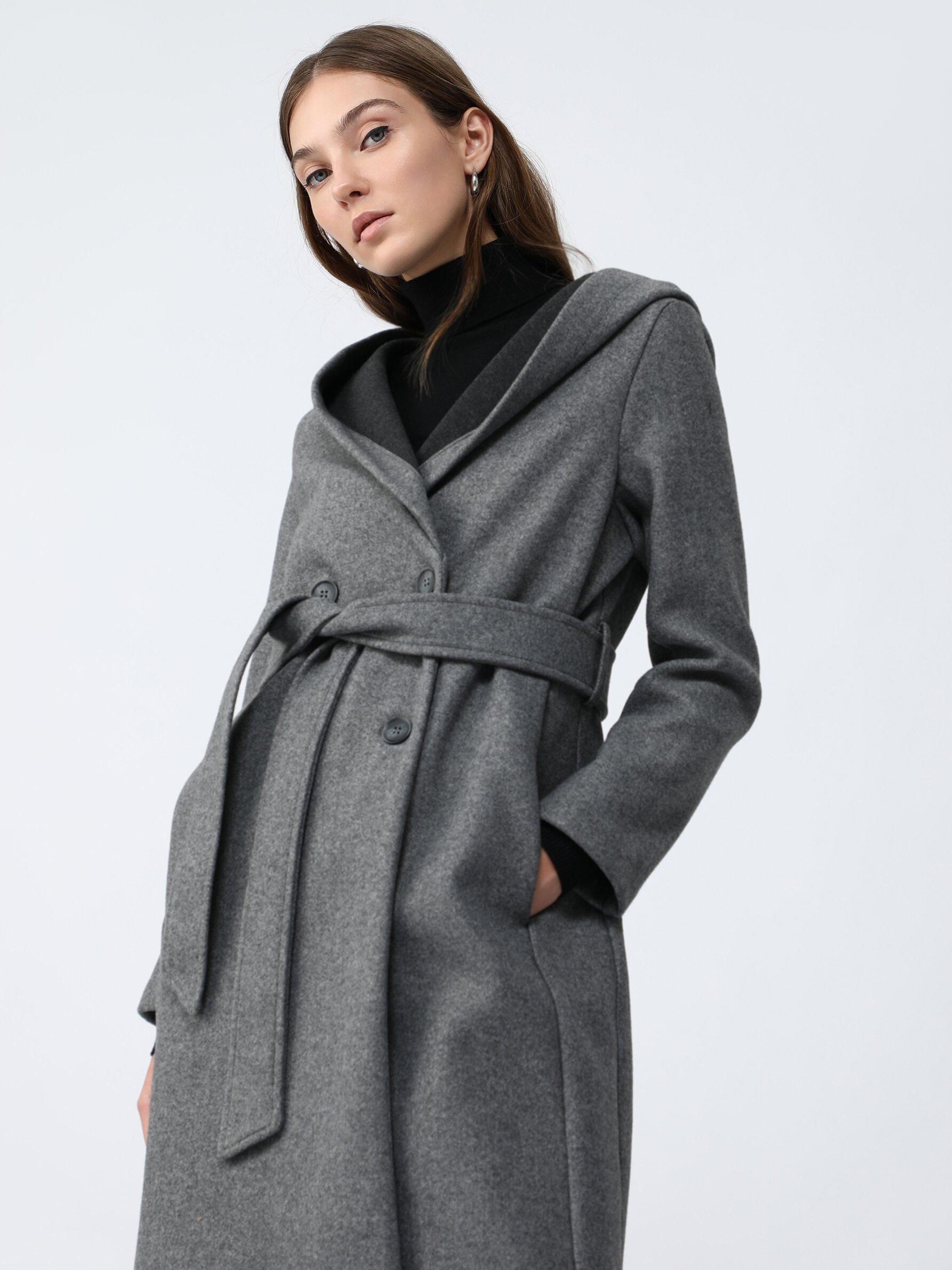WOMEN FASHION Coats Cloth Brown S Lefties Long coat discount 65% 