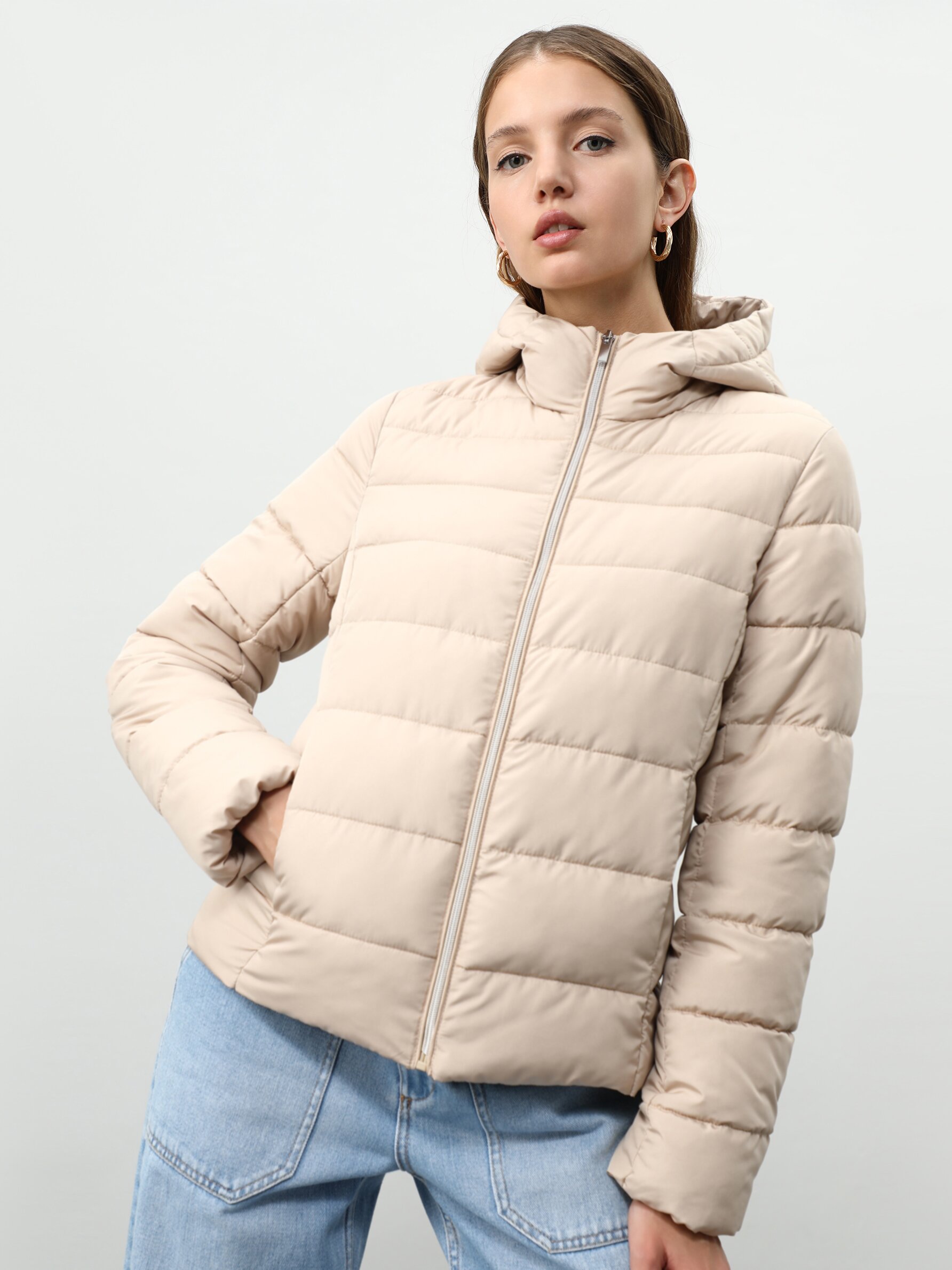 Basic puffer jacket with hood - Basic 