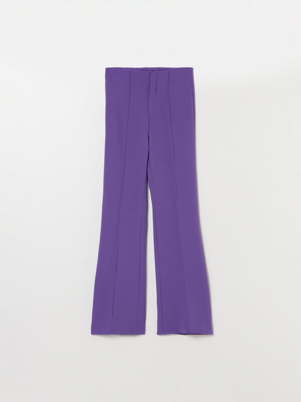 Long flared trousers
