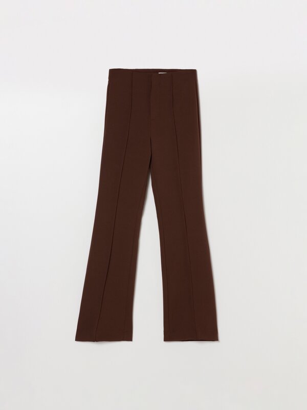 Long flared trousers