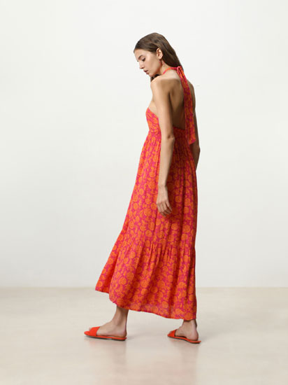 vestido azul con tacones rojos Gran venta - OFF 79%