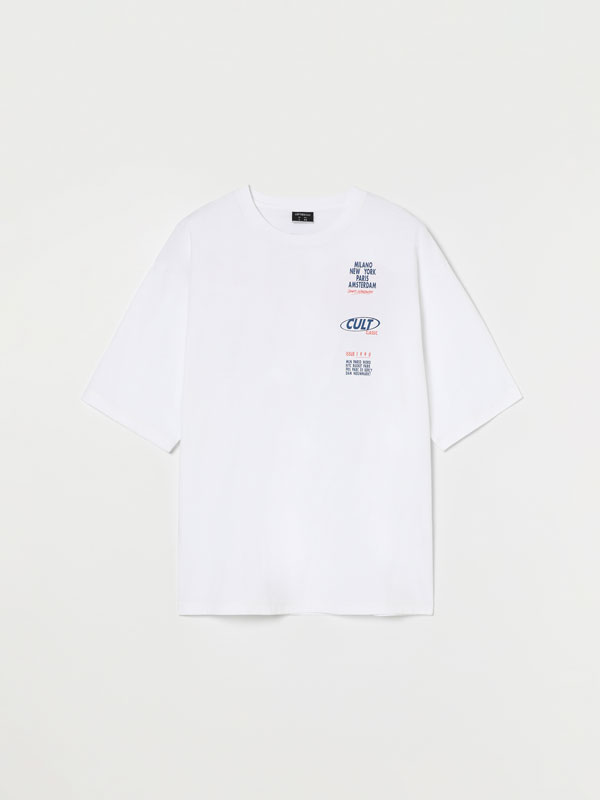 Printed T-shirt with maxi print - Short Sleeve T-shirts - T-SHIRTS ...