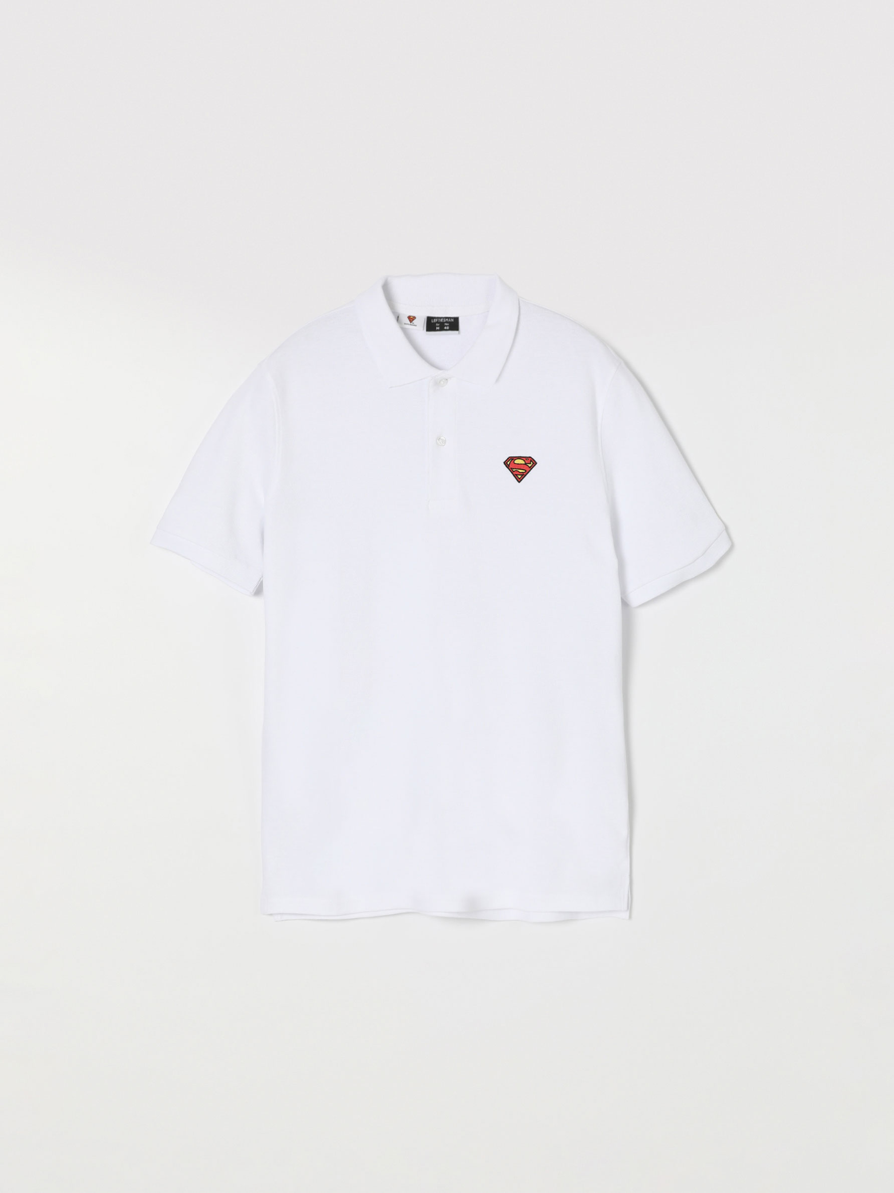 white embroidered polo shirt