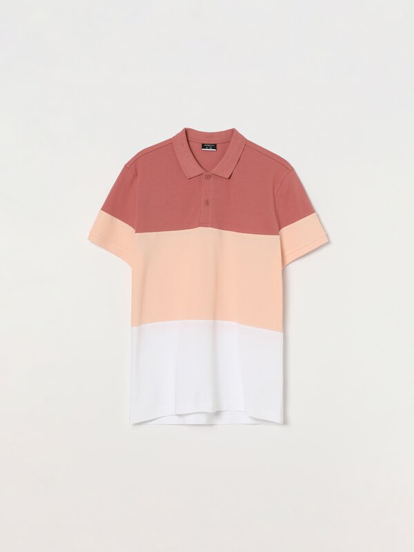 Colour block polo shirt