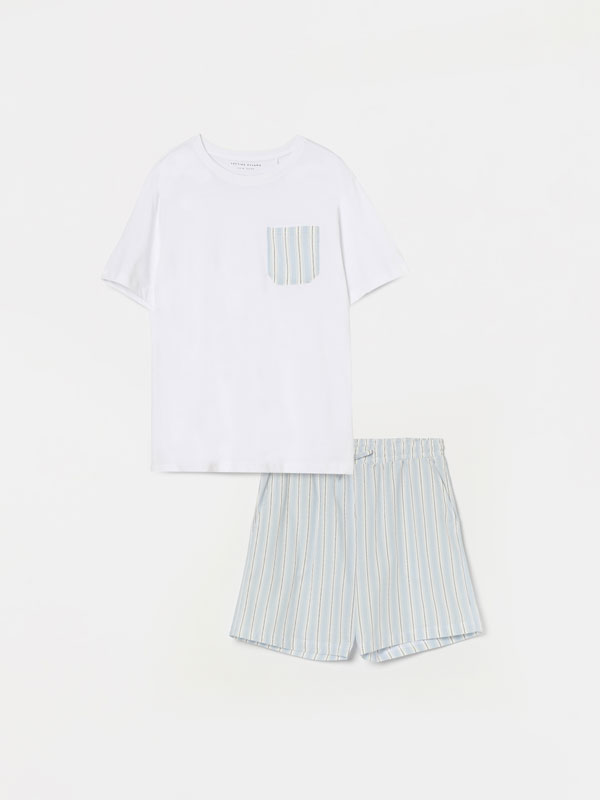 Short striped pyjama set