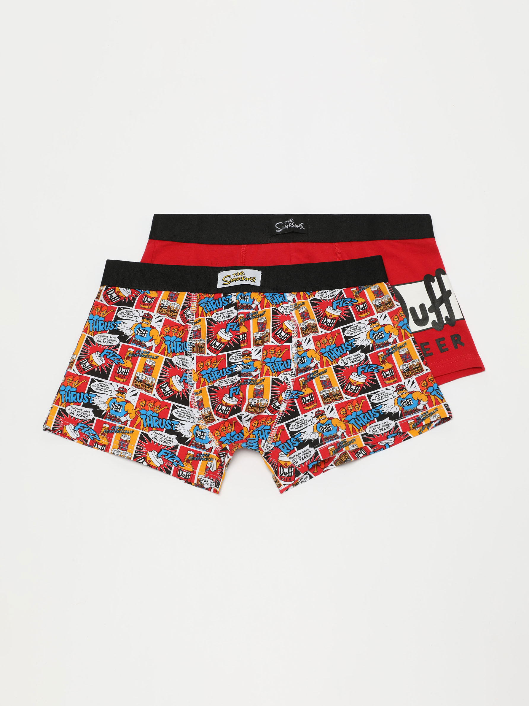 The Simpsons Mens Offizial Donut Boxer Shorts 2er Packung 
