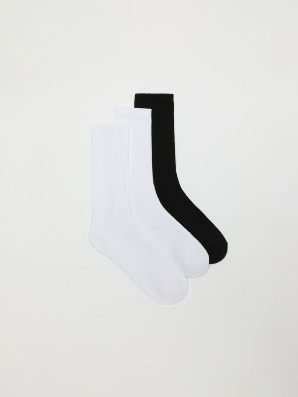 Pack de 3 pares de calcetines de canalé