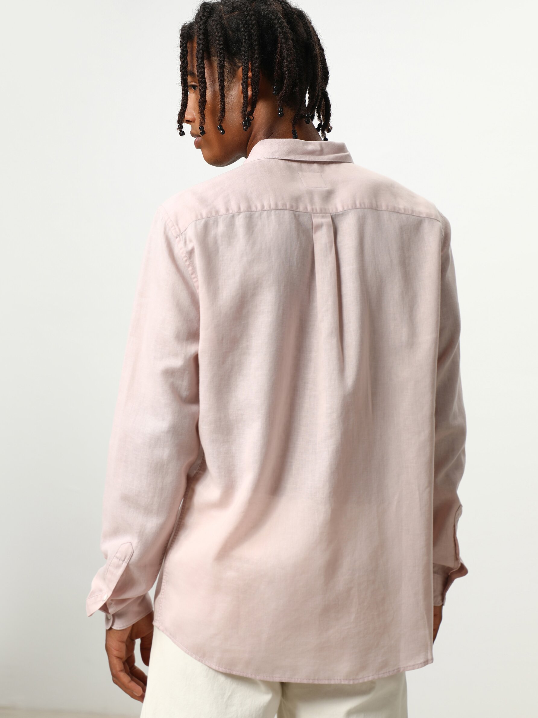 Linen-cotton blend shirt - Basic Shirts 