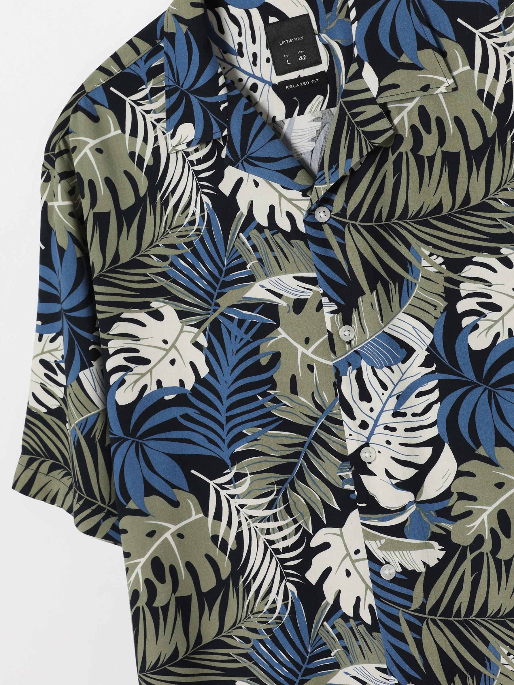 Short sleeve printed viscose shirt 