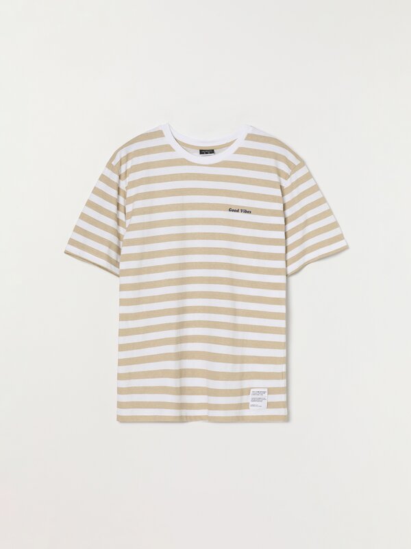 Stripe print T-shirt