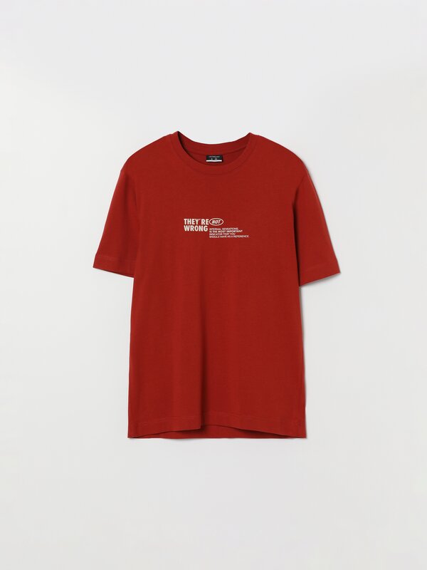 T-shirt estampada de manga curta