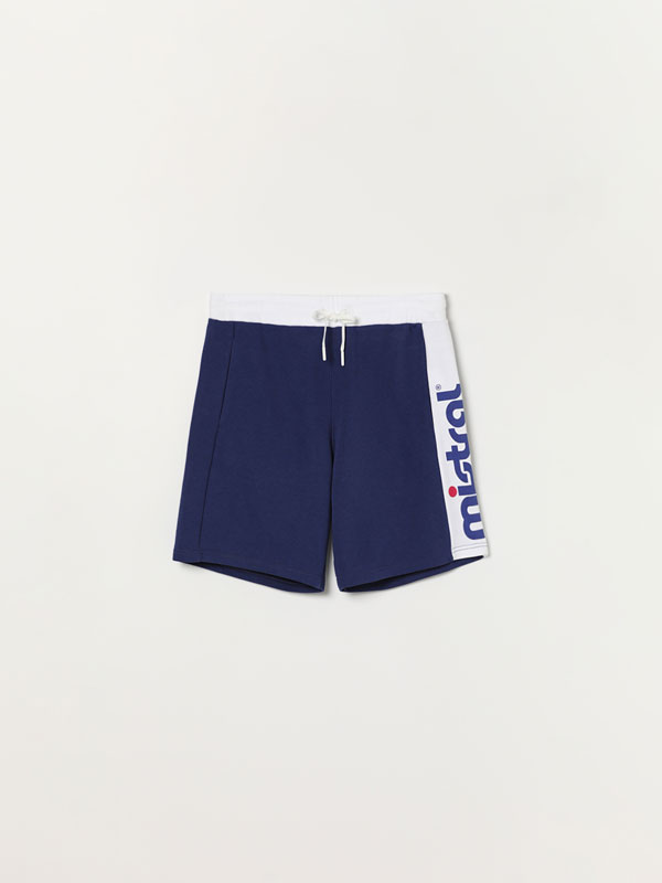 Mistral x Lefties jogger Bermuda shorts with side stripes