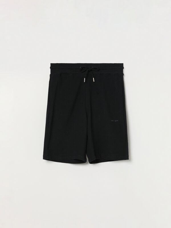Piqué jogger Bermuda shorts
