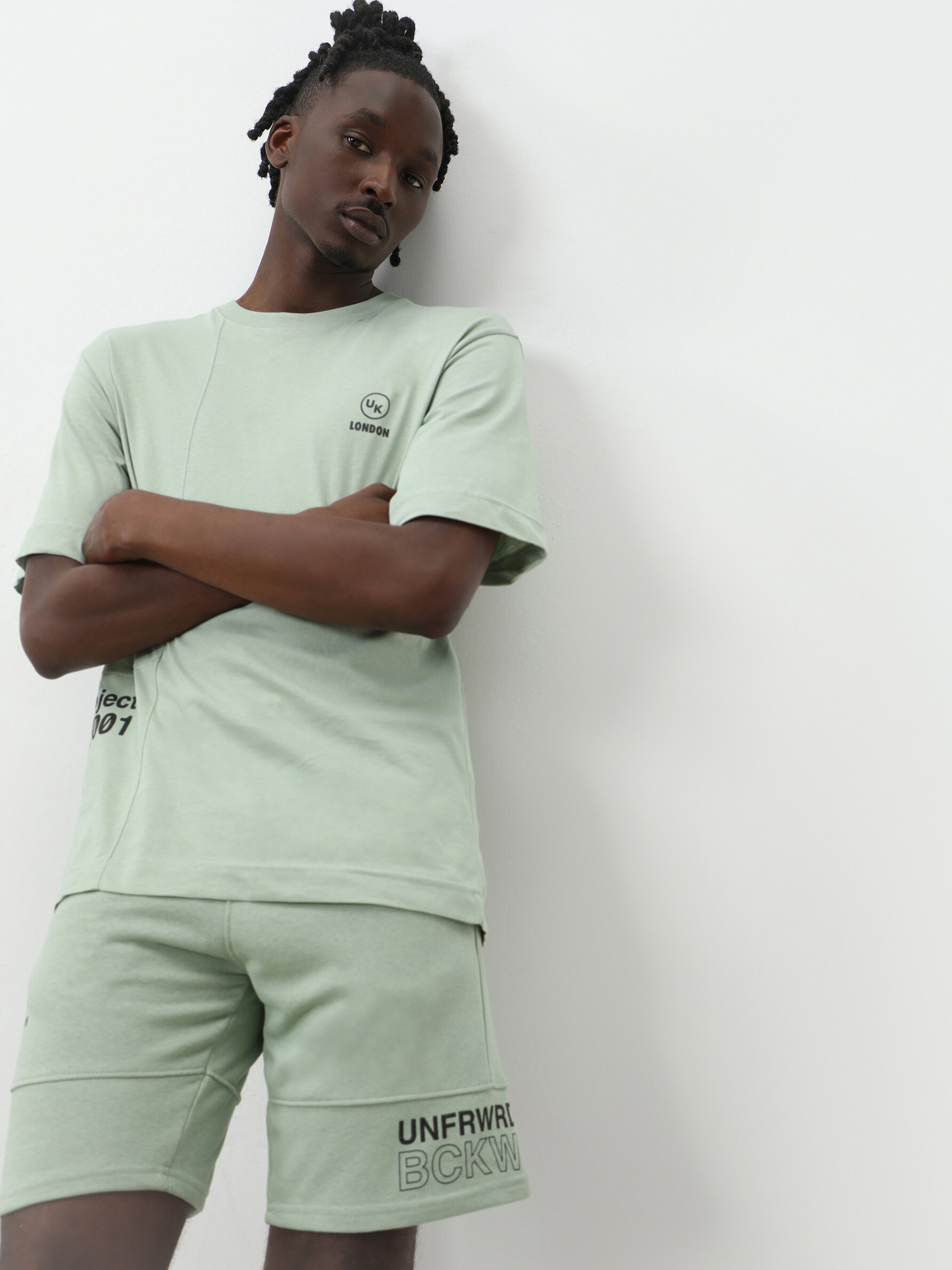 Colour block jogging Bermuda shorts 
