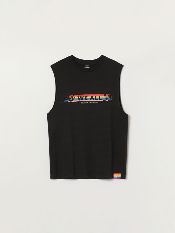 Unisex sleeveless PRIDE T-shirt