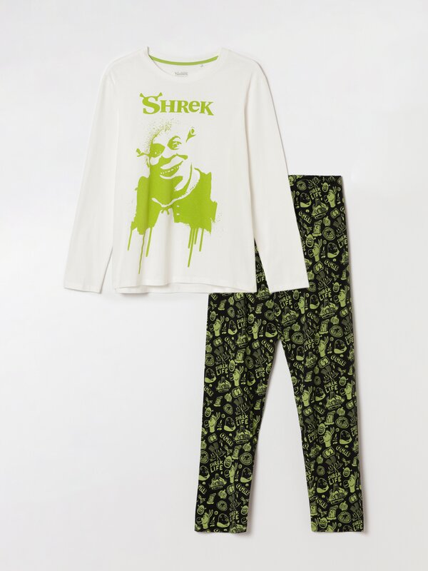 Conxunto de pixama estampado de Shrek © Universal