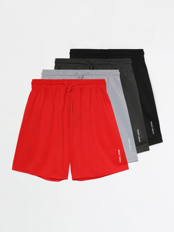 4-Pack of Bermuda sports shorts
