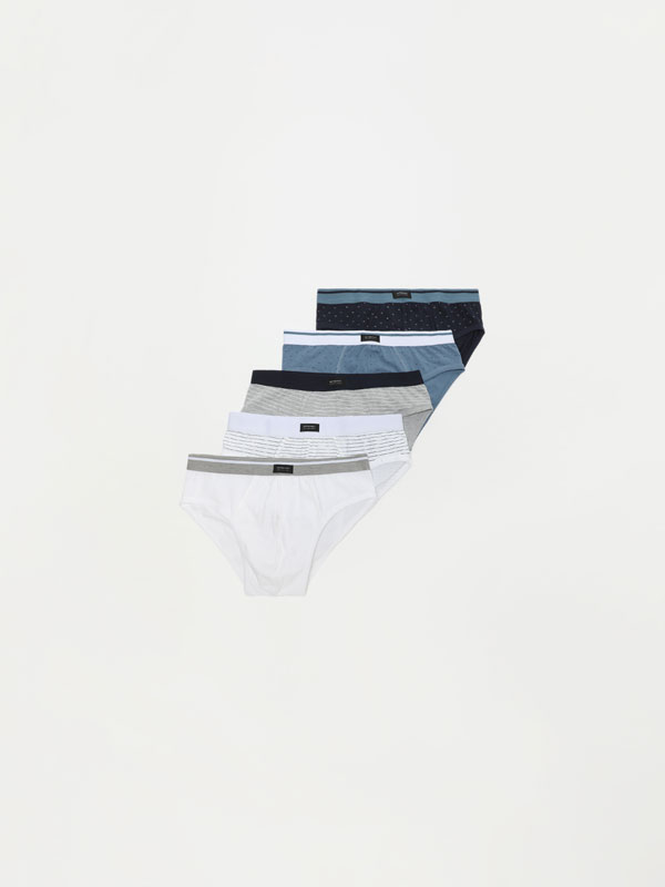 Pack of 5 contrast briefs