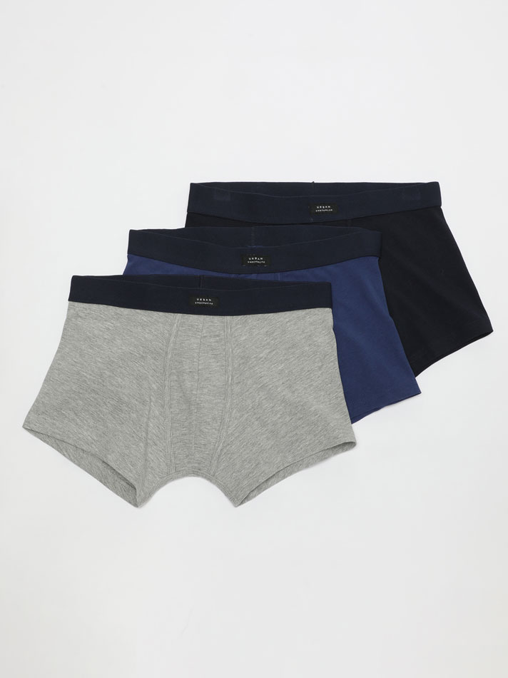 Men Trunks Underwear Comfortable and Stretchy 2 Blues Mens Boxers 2 Greys Male Underpants 2 Blacks Pack of 6 