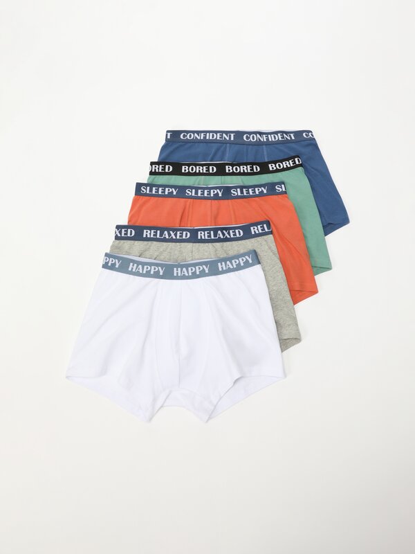 Pack of 5 plain boxers