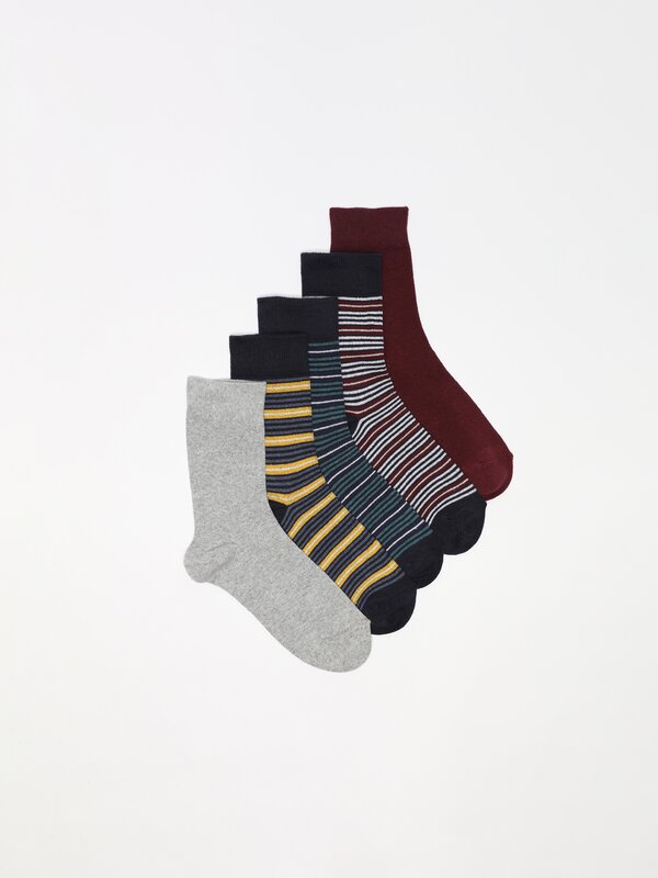 Pack de 5 pares de calcetíns combinados