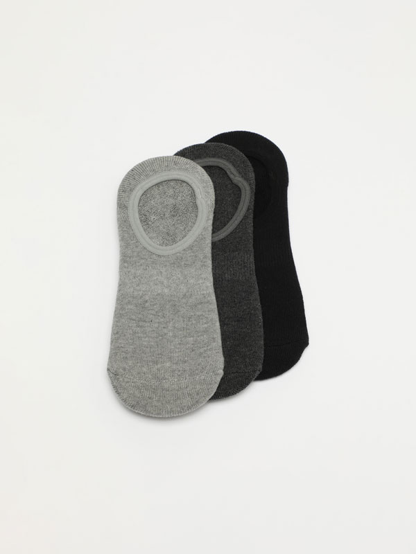Pack de 3 pares de calcetines invisibles deportivos