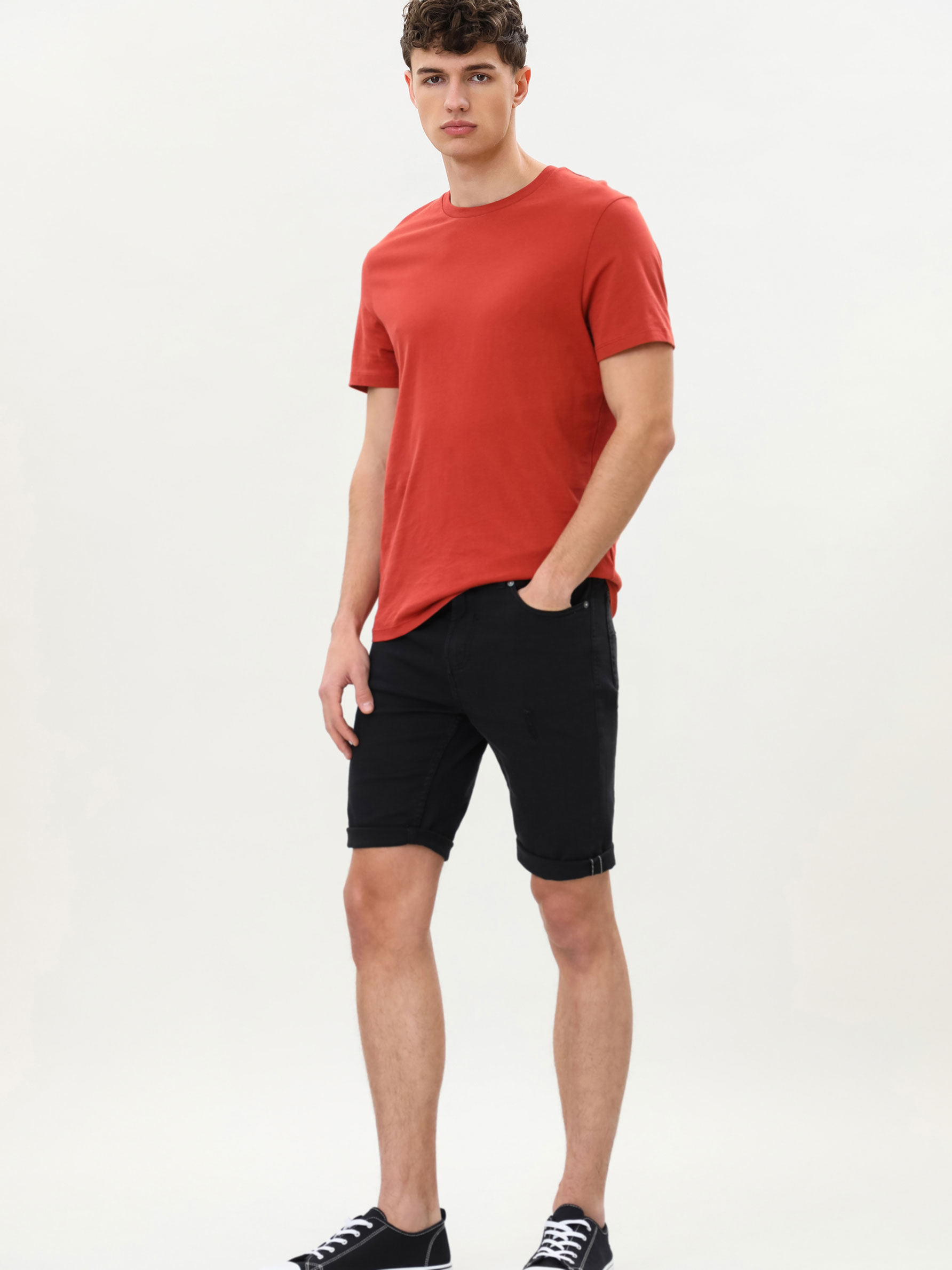 Skinny Color denim Bermuda shorts - NEW 