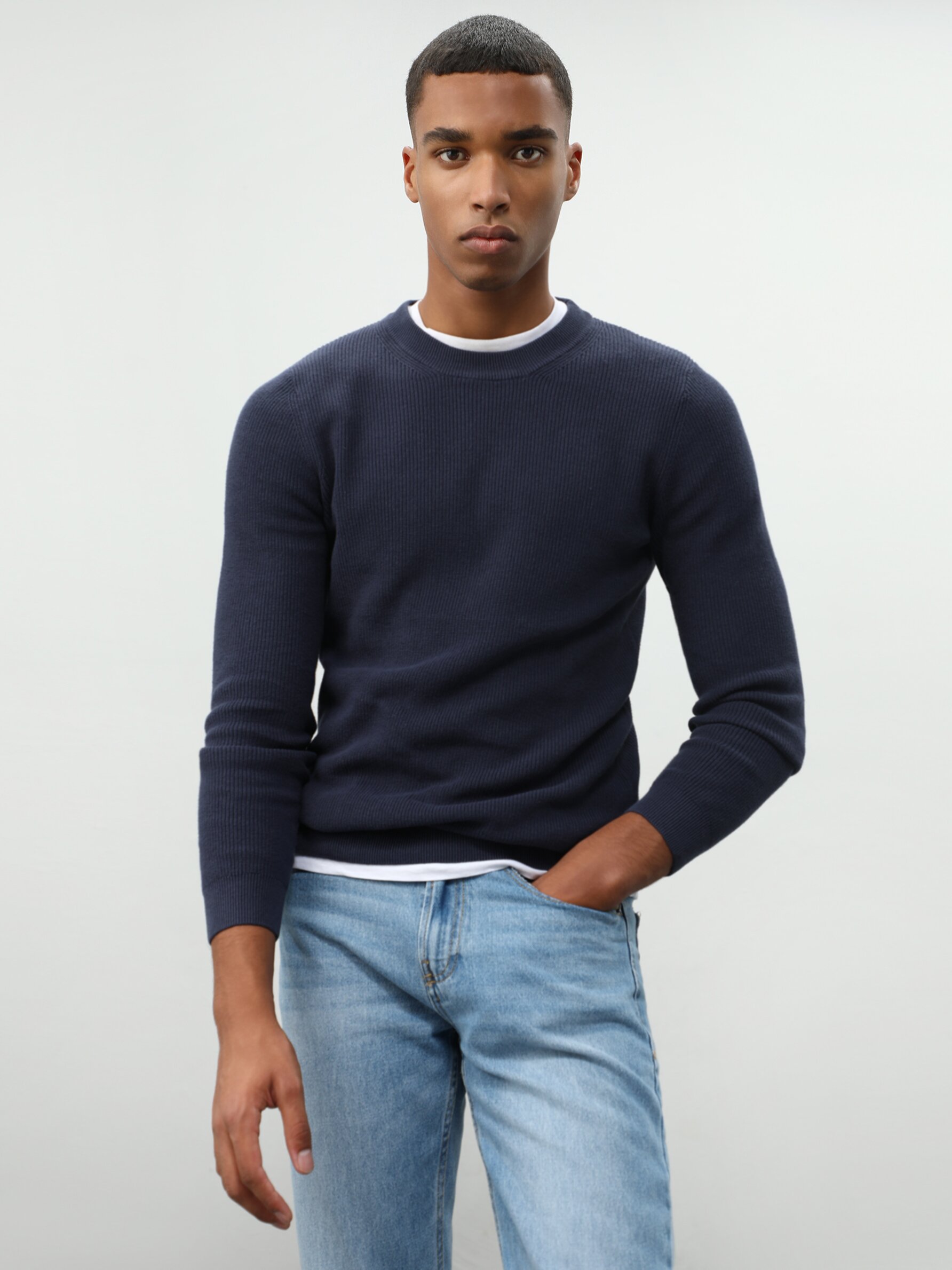 Textured knit sweater - KNITWEAR - THE 