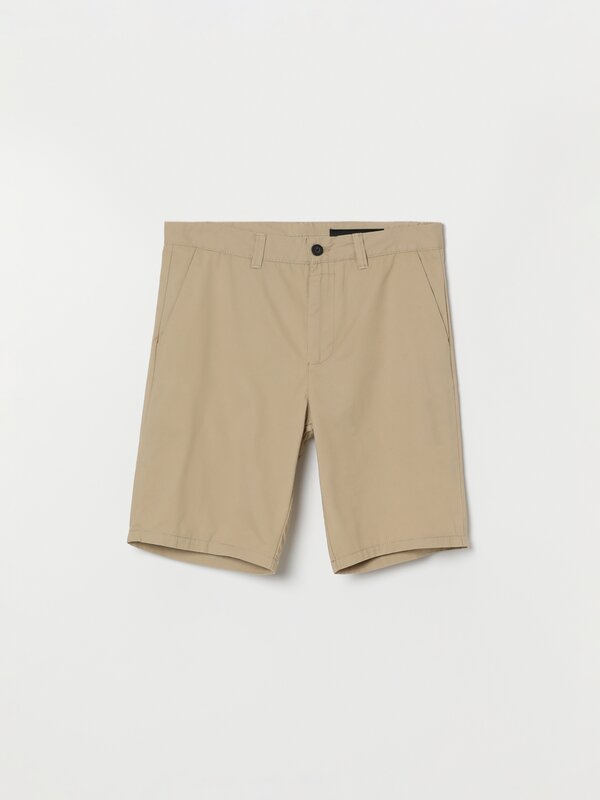 Regular chino-style Bermuda shorts