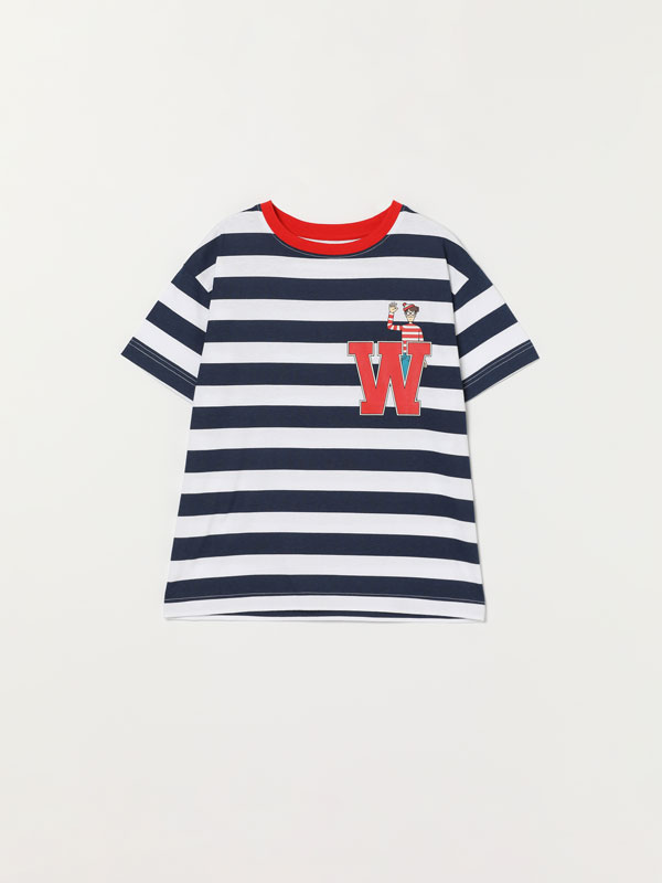 Striped T-shirt with a Where’s Wally? ©UNIVERSAL print