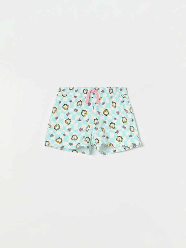Plush shorts with Garfield ©Nickelodeon print