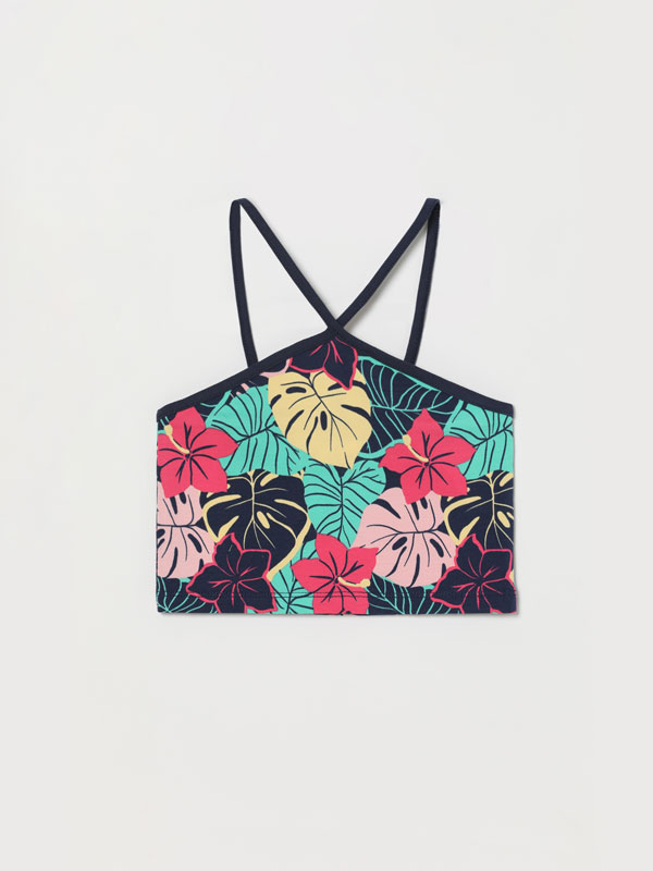 Printed strappy top
