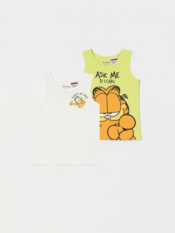 Pack de 2 samarretes de tirants estampat Garfield ©Nickelodeon