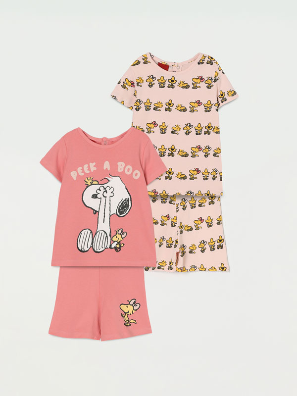 Pijama estanpatuak, bi piezakoak, Snoopy Peanuts™, 2ko pack-a
