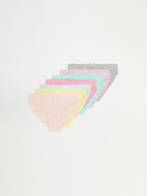 Pack of 7 pairs of basic coloured classic briefs