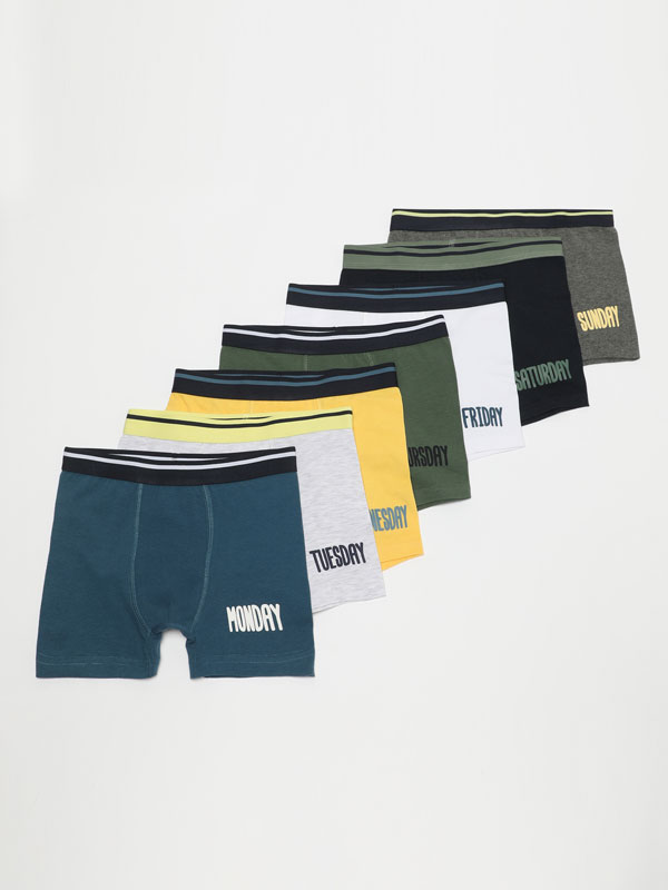 7-Pack of day printed boxer shorts