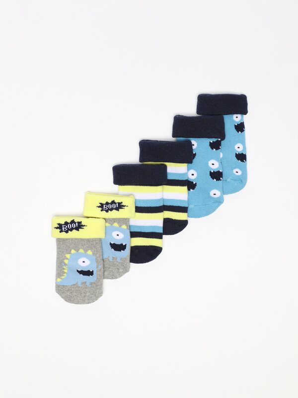 Pack de 3 pares de calcetines antideslizantes gatitos