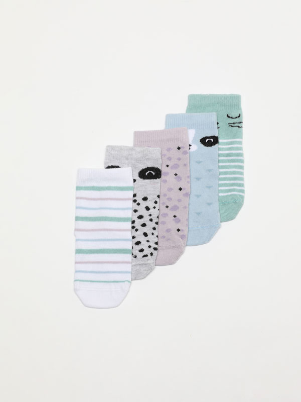 5-Pack of printed socks
