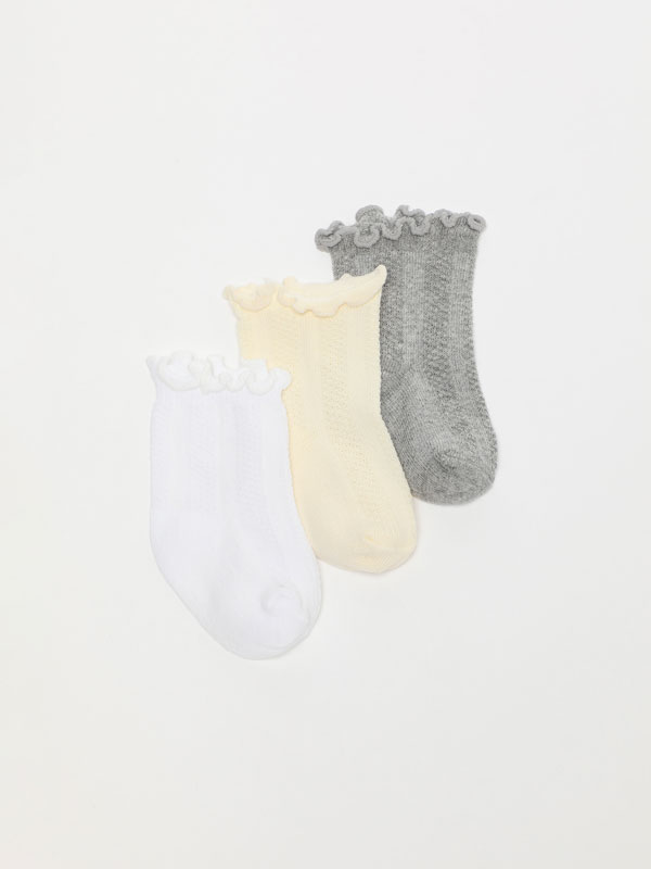 Pack of 3 pairs of long socks
