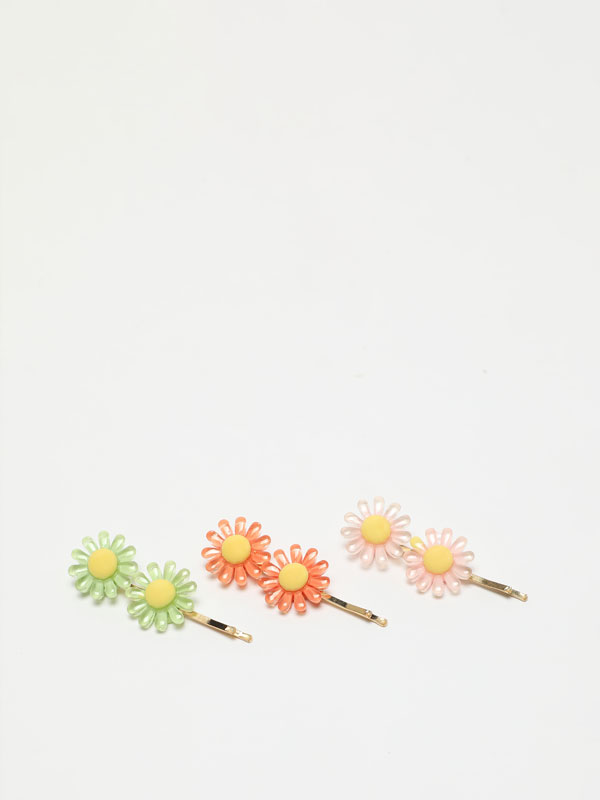 Pack of 3 daisy hairslides
