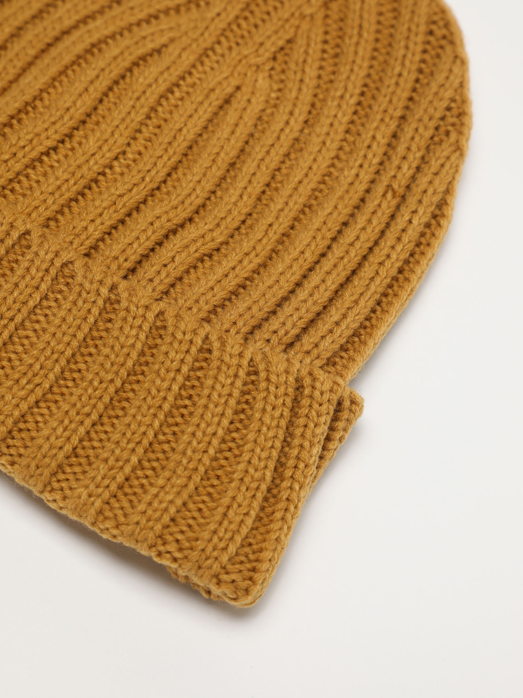 mustard ribbed beanie