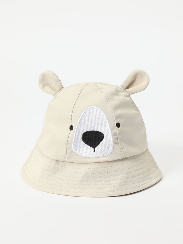 Chapéu bucket com urso