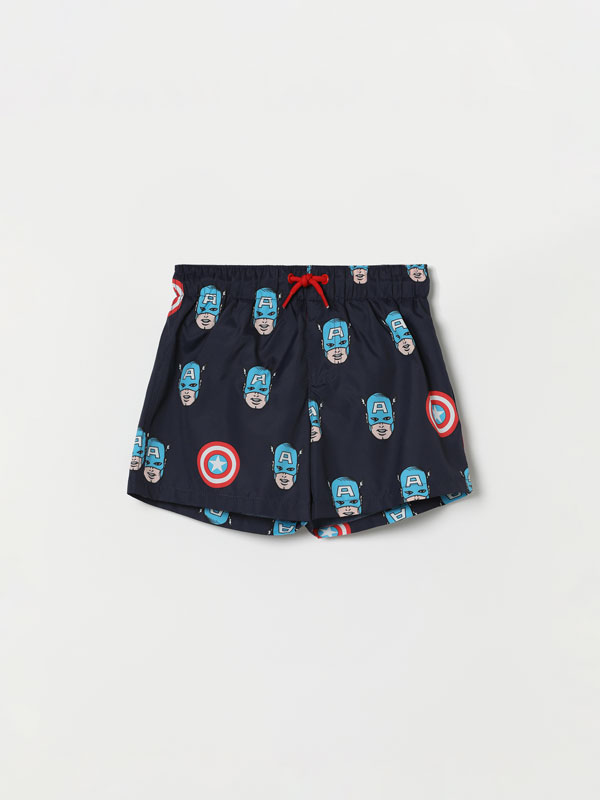 Captain America ©Marvel print swimming trunks
