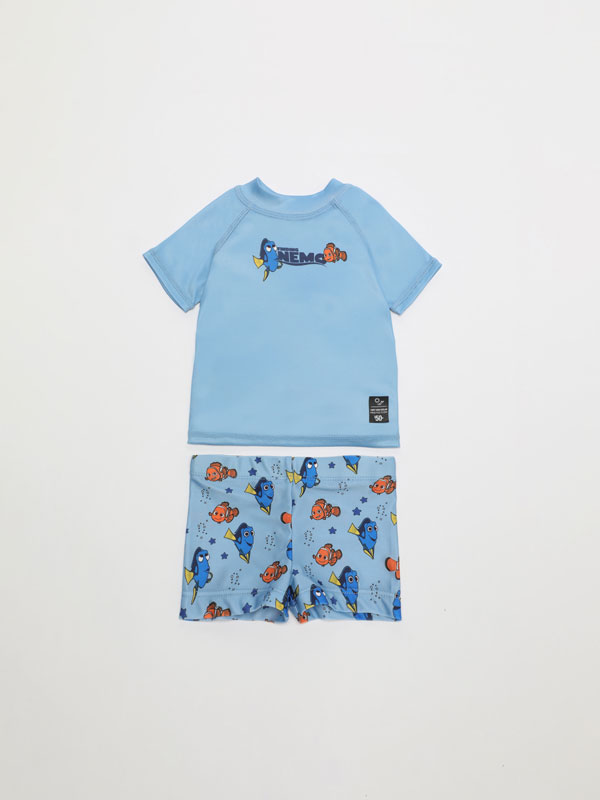 Swim shorts and sun protection UPF 50 T-shirt set Nemo ©Disney