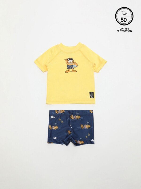Swim shorts and sun protection UPF 50 T-shirt set Garfield ©Nickelodeon
