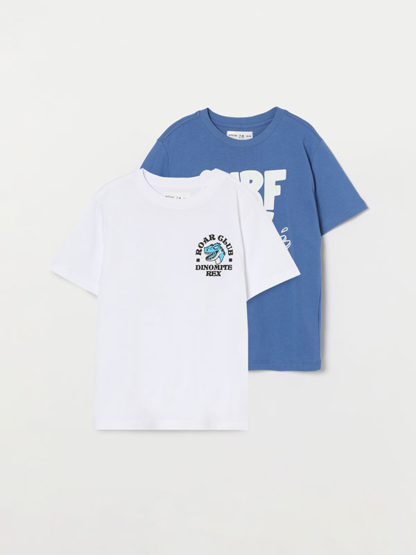 Pack of 2 printed T-shirts